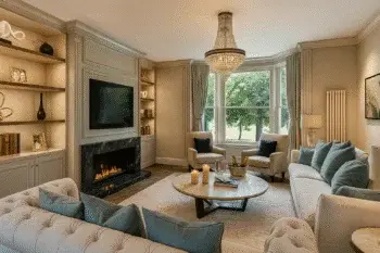 Luxury period victorian sitting room interior design in newcastle